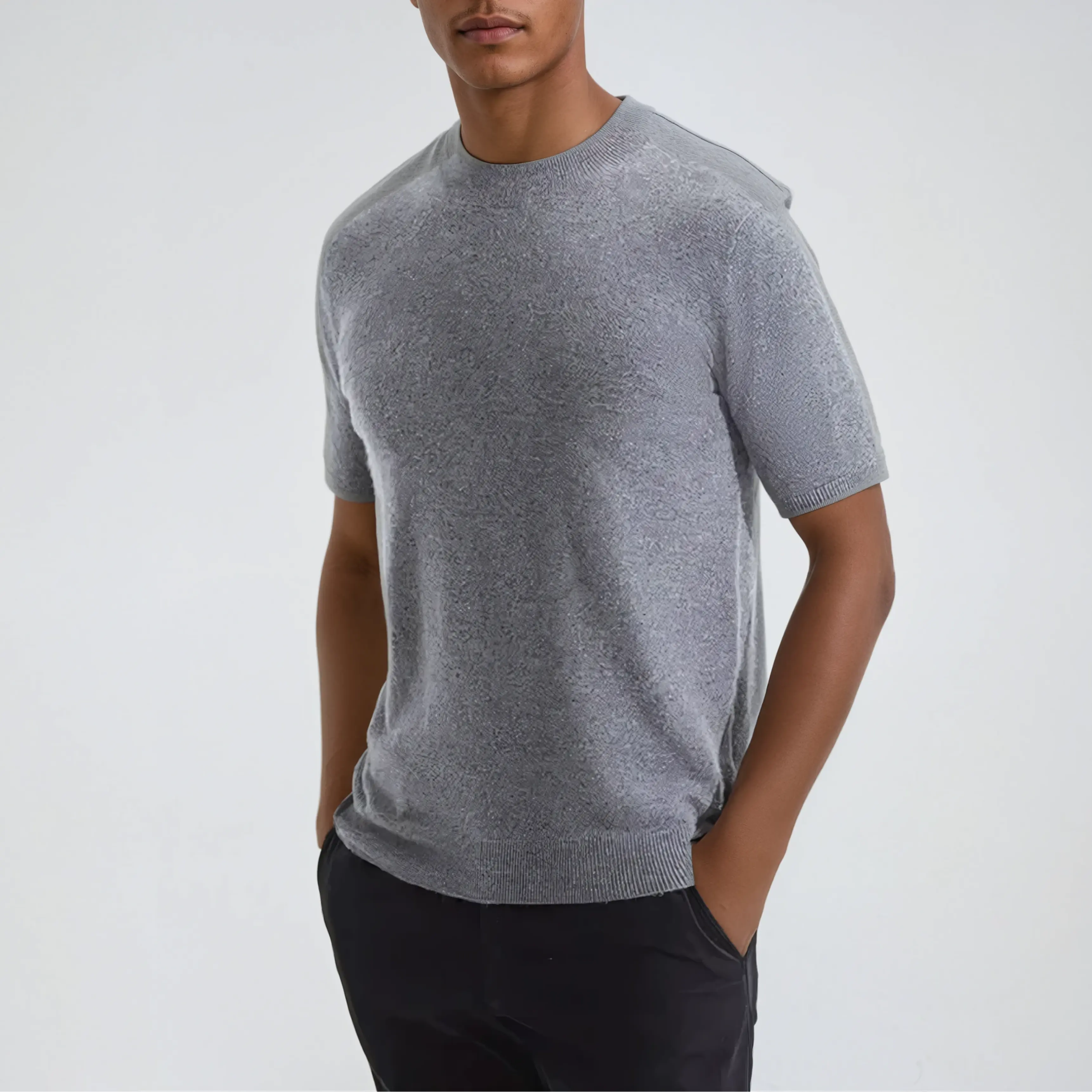 Variant image for Herren T-Shirt Grau Größe M Cashwool-1