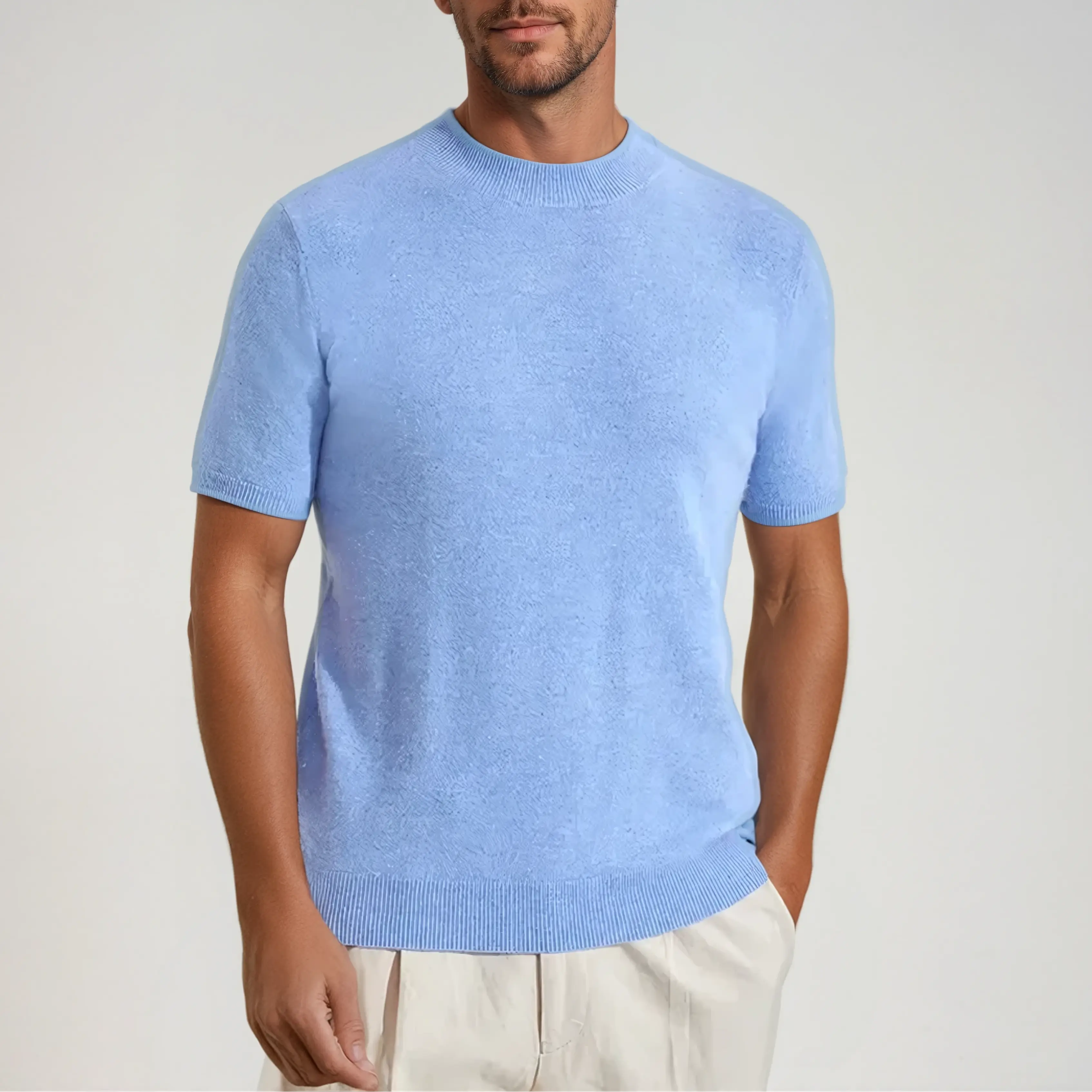 Variant image for Herren T-Shirt Hellblau Größe M Cashwool-1